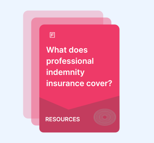 What does professional indemnity insurance cover?